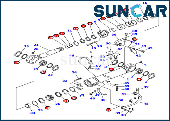 Beli 707-99-78680 7079978680 Kit Segel Silinder Bucket Untuk Excavator PC750SE-7 PC800SE-7 Komatsu online manufacture