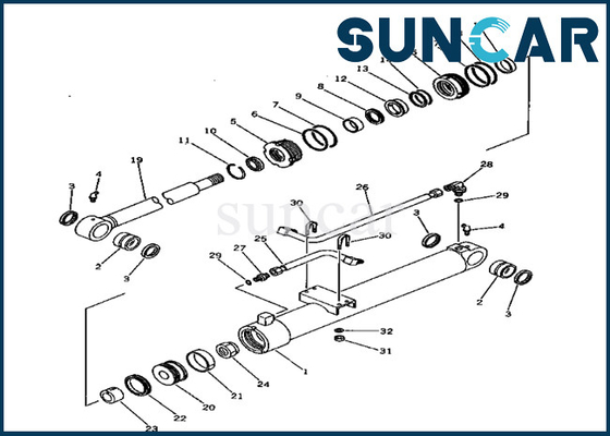 Beli 20X-63-56300 Kit Segel Minyak Silinder Boom 20X6356300 Ketahanan Aus PC80-1 Suku Cadang Layanan Excavator Komatsu online manufacture