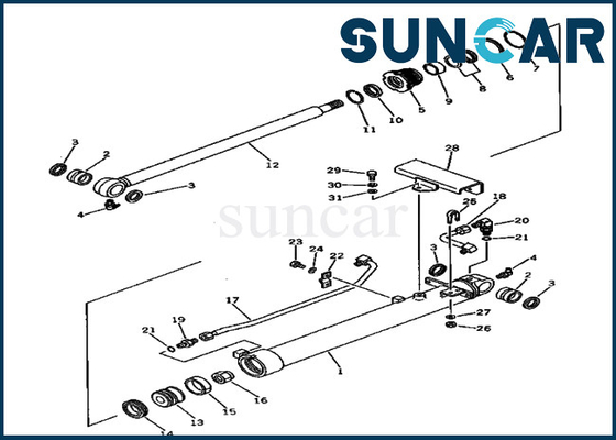 Beli Penggantian Kit 20X-63-76300 20X6376300 Ember Silinder Seal Kit Cocok untuk Komatsu Model PC80-1 online manufacture