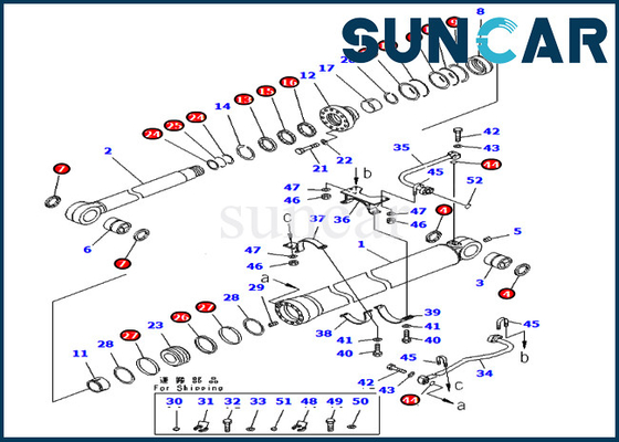 Beli 707-99-69540 7079969540 Bucket Seal Kit Silinder Hidrolik Cocok untuk Komatsu PC800-8 PC850-8 PC800LC-8 online manufacture