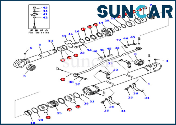 Beli 7079976390 Arm Oil Seal Kit 707-99-76390 Cylinder Seal Repair Kit Untuk PC800-8E0 PC800LC-8E0 Komatsu online manufacture