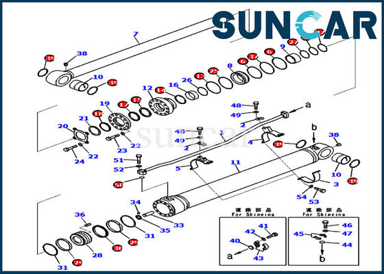 Beli 721-98-00930 7219800930 Arm Cylinder Oil Seal Kit Ketahanan Aus PC800SE-8E0 Kit Perbaikan Komatsu online manufacture