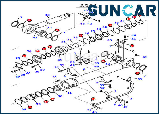 Beli Kit Penyegelan Bucket 721-98-01590 7219801590 PC800SE-8E0 Kit Segel Perbaikan Komatsu Silinder Hidrolik online manufacture