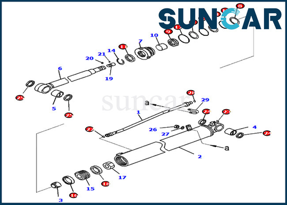 Beli PC88MR-10 PW98MR-10 707-98-35340 Arm Service Kit 7079835340 Kit Perbaikan Segel Silinder Hidrolik online manufacture