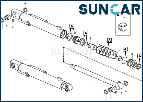 Beli EC27C SUNCARVO.L.VO 15077572 Boom Cylinder Repair Seal Kit VOE15077572 Suku Cadang Kit Servis Excavator online manufacture