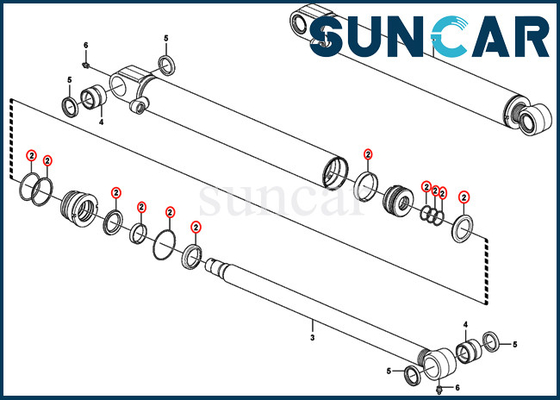 Beli VOE15016641 VOE 15016641 Bucket Cylinder Seal Kit EC35C Excavator SUNCARVO.L.VO Service Kit Parts online manufacture