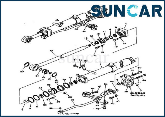 Beli Kit Segel Silinder Hidraulik Blade Lift Kit Servis Silinder 175-63-05180 Untuk Komatsu D150A-1 D155A-1 online manufacture