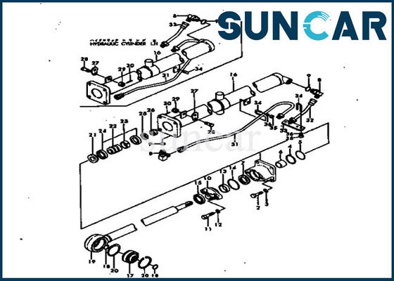 Beli 101-62-05020 Kit Segel Silinder Hidraulik Komatsu D20A-2 1016205020 Kit Perbaikan Silinder Hidraulik online manufacture