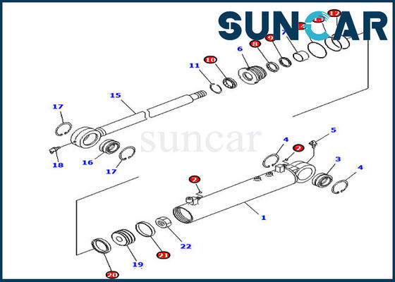 Beli 707-99-14930 Kit Perbaikan Segel Silinder Sudut D31PX-21A Kit Pengganti Komatsu online manufacture