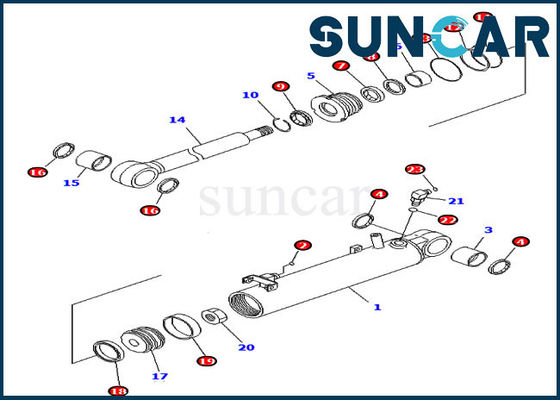 Beli 707-99-23910 7079923910 Komatsu Sealing Kit Kit Servis Silinder Angkat Hidraulik online manufacture