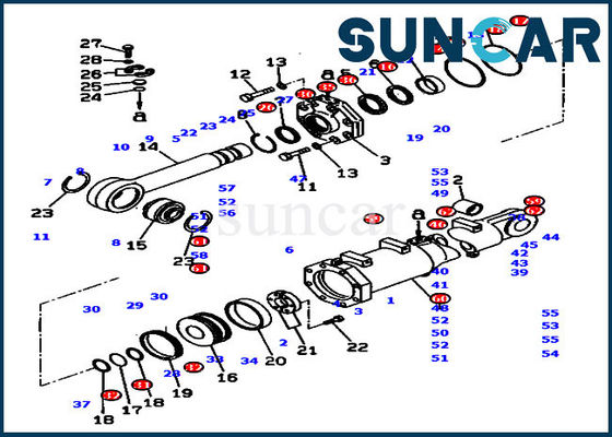 Beli 707-99-56690 Blade Lift Cylinder Seal Kit Kit Servis Hidrolik Komatsu D375A-5D online manufacture