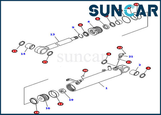 Beli 707-99-24640 Hidrolik Lift LH RH Cylinder Seal Kit Cocok Bulldozer D39PX-2A Komatsu online manufacture