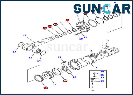 Beli Kit Penyegelan Komatsu 7079984200 Kit Layanan Silinder Kemiringan Pisau Cocok untuk Model Buldoser D475A-5 online manufacture