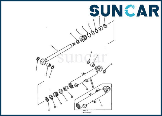 Beli 707-00-50330 Komatsu Bucket Cylinder Seal Kit PC05-1 Mini Excavator Cylinder Inner Service Kit online manufacture