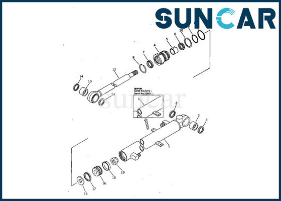 Beli PC05-5 Komatsu 707-00-50630 Kit Segel Silinder Bucket Suku Cadang Penggantian Silinder Tahan Minyak online manufacture
