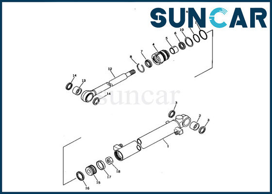 Beli Kit Segel Silinder Bucket 707-00-50680 Kit Layanan Pengganti Untuk Komatsu Mini Excavator PC05-6 online manufacture