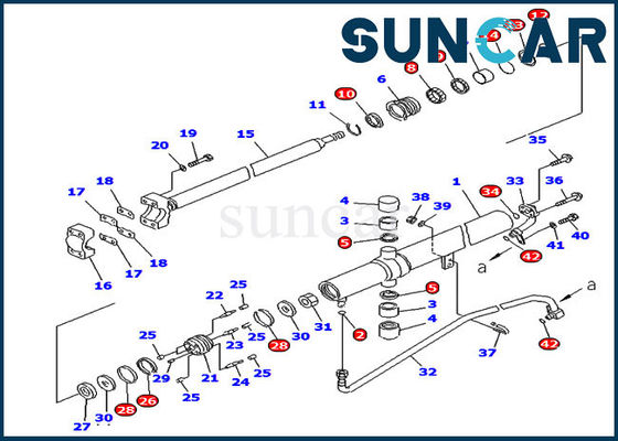 Beli 707-99-25880 Kit Perbaikan Segel Silinder Angkat Untuk Memangkas Model Dozer D65EX-15 D65PX-15 online manufacture