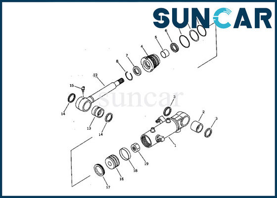 Beli 707-98-11210 Kit Segel Perbaikan Silinder Hidrolik Komatsu Boom Cylinder Service Kit PC07-2 Bagian Dalam online manufacture