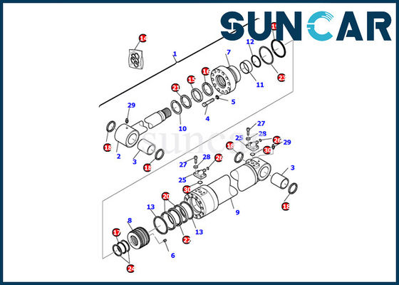 Beli 707-99-35300 Boom Swing Cylinder Seal Kit Komatsu Excavator Perbaikan Bagian Dalam Oil Seal Service Kit online manufacture