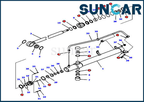 Beli 707-99-26730 Dozer Blade Lift Cylinder Seal Kit Untuk Model D65EX-16 D65PX-16 Komatsu online manufacture