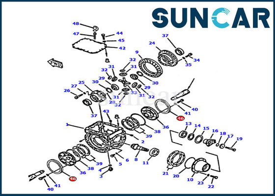 Beli 419-33-21710 Gearbox Cincin Segel Gandar Depan Untuk WA300-3A WA320-3 Komatsu Loader Seal online manufacture