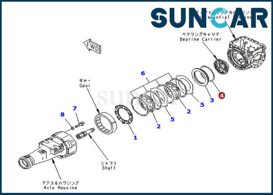 Beli WA320-6 Gearbox Sealing Ring 419-33-21420 Komatsu Wheel Loader Suku Cadang Segel Pengganti online manufacture