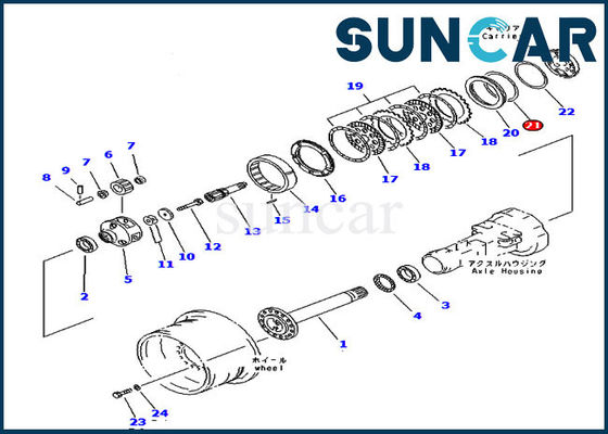 Beli WA320-3 Komatsu 419-33-21412 Cincin Penyegel Gandar 4193324412 Segel Wheel Loader online manufacture