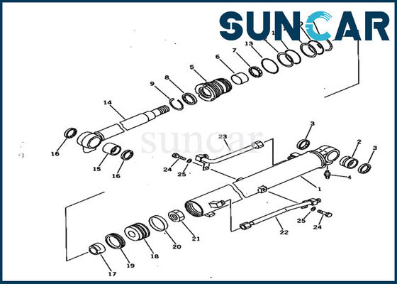 Beli 707-99-15710 Komatsu PC28UU-1 Boom Cylinder Seal Kit Tahan Minyak Penggantian Kit Servis Dalam online manufacture