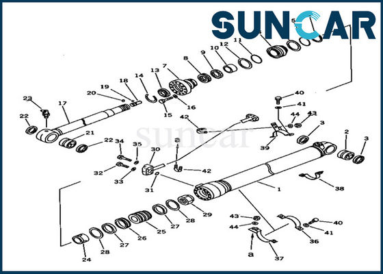 Beli 707-99-46200 Arm Cylinder Seal Kit Cocok untuk Komatsu PC150-5 Suku Cadang Excavator Kit Perbaikan Suncar online manufacture