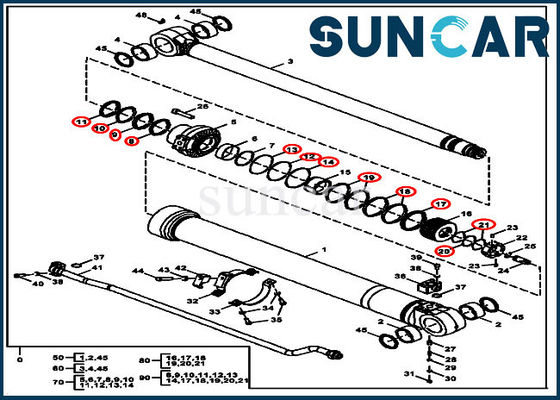Beli FYA00012900 Kit Segel Perbaikan Silinder Lengan 135G 130G John Deere Kit Kinerja Penyegelan Yang Baik online manufacture