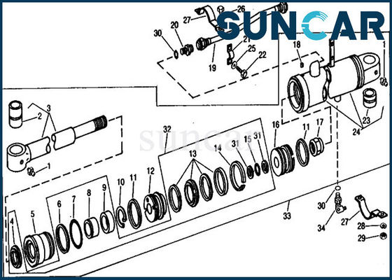 Beli RE21401 Penggantian Crowd Cylinder Seal Kit Cocok untuk Alat Berat John Deere 690B online manufacture