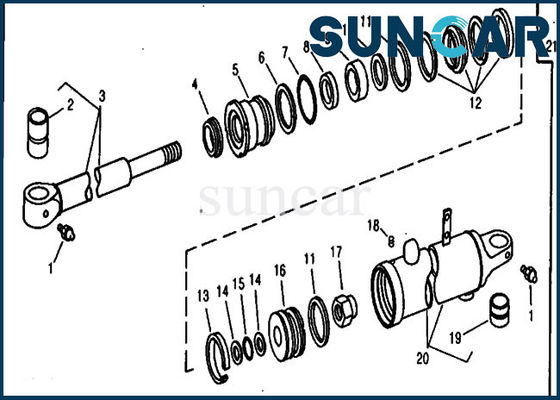 Beli 690 690B John Deere RE21406 Kit Penyegelan Silinder Lengan Pengganti Hidrolik online manufacture