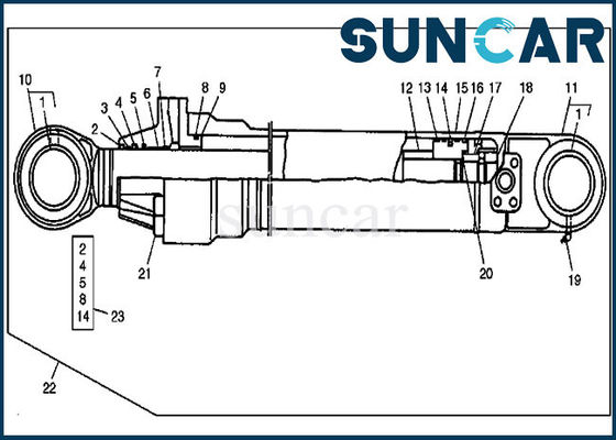 Beli Seal Kit AT192187 Kit Perbaikan Seal Boom Cylinder Untuk Suku Cadang Servis 690D John Deere online manufacture