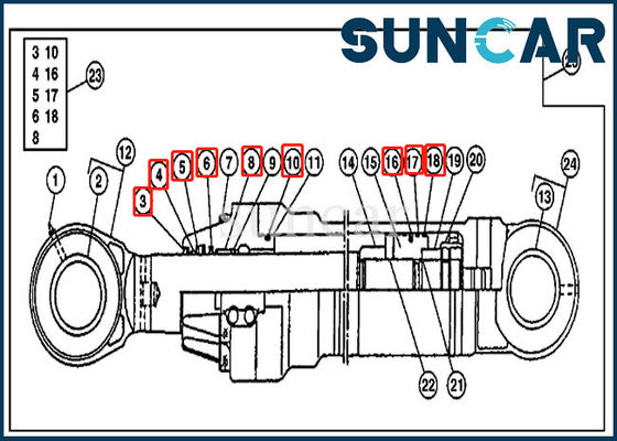 Beli 690D 790D JOHN DEERE AT194293 Arm Seal Kit Kit Servis Silinder Hidraulik online manufacture