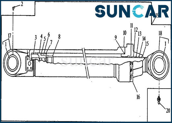 Beli AH144594 Boom Seal Kit Kit Perbaikan Silinder Hidraulik Cocok untuk 653G 690ELC John Deere online manufacture
