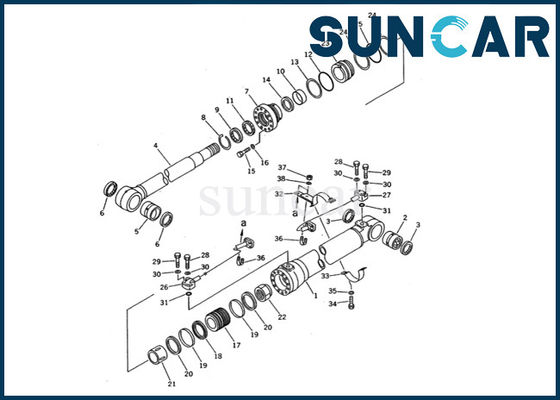 Beli 707-99-47600 Kit Segel Silinder Boom Komatsu PC200-5 kit layanan penyegelan bagian dalam excavator online manufacture