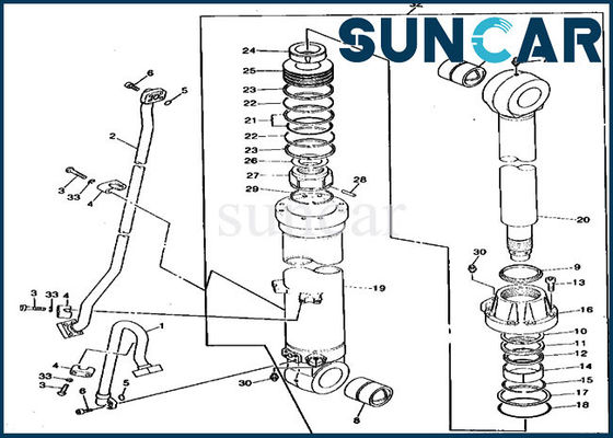 Beli 790 JOHN DEERE TH102827 Arm Seal Kit Hydraulic Cylinder Sealing Kit For Excavator online manufacture