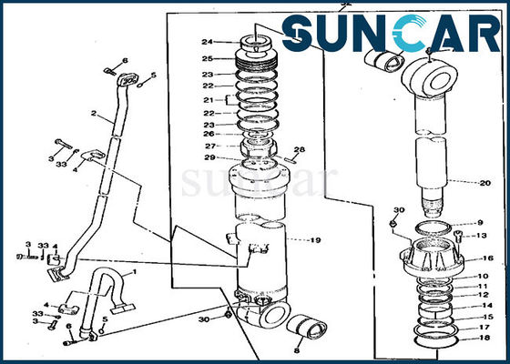 Beli TH103347 Seal Repair Kit Deere Excavator Arm Cylinder Service Kits online manufacture