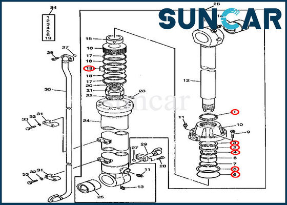 Beli AT192096 Excavator Bucket Service Kit Cylinder Repair Seal Kit For 790 JOHN DEERE online manufacture