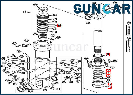Beli 4653863 Bucket Replacement Service Kit Cylinder Seal Kit Fits 850DLC 870GLC Deere online manufacture