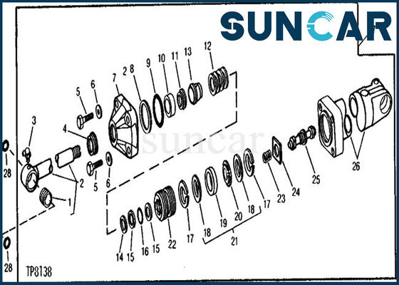 Beli Kinerja Tinggi RE11569 Deere Hydraulic Cylinder Oil Seal Kit Kit Penggantian Boom online manufacture