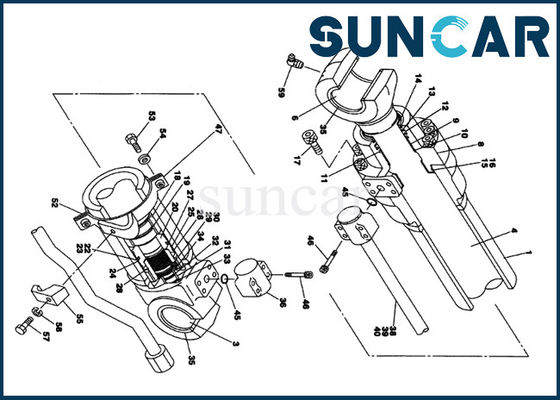 Beli LZ00449 Alat Berat CX130 CX135SR CASE Seal Kit Kit perbaikan silinder lengan excavator online manufacture