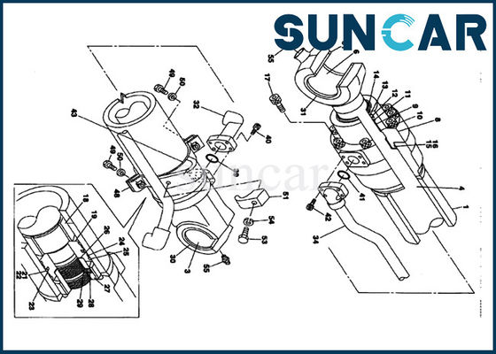 Beli LZ00450 CASE Excavator Bucket Cylinder Seal Kit Cocok Model CX130 CX135SR CX210LR CX240LR online manufacture