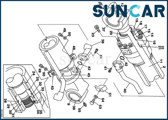 Beli LZ00447 CASE Bucket Cylinder Seal Kit Cocok untuk Alat Berat CX210 CX225SR CX240 Bagian Dalam online manufacture
