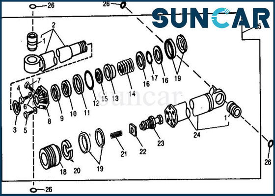 Beli AR105293 Hidrolik Silinder Deere Parts 890 Crowd Seal Repair Kit Kit Layanan Excavator online manufacture