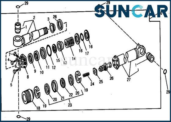 Beli RE21195 Penggantian Crowd Cylinder Seal Kit 890 990 John Deere Hidrolik Service Kit online manufacture