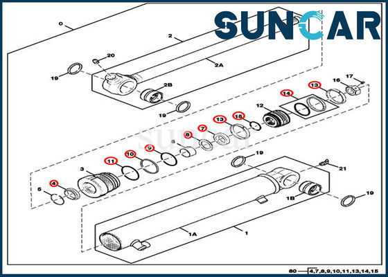 Beli Kit Segel Lengan FYD00003882 Kit Perbaikan Silinder Cocok untuk Bagian Excavator 17D JOHN DEERE online manufacture