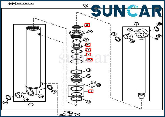 Beli Kit Perbaikan Silinder Boom Swing 4687561 Kit Segel Pengganti John Deere online manufacture