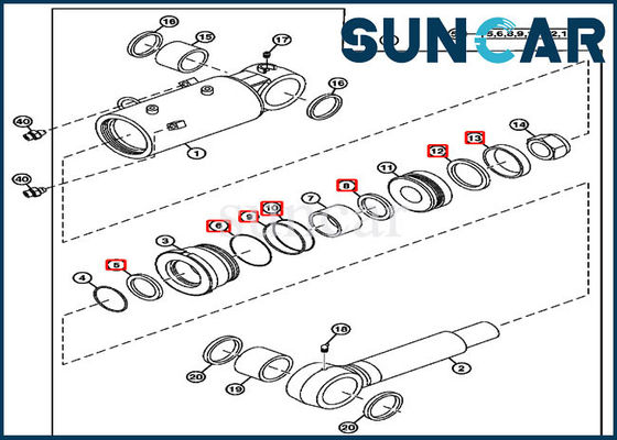 Beli 4687562 Blade Cylinder Seal Kit John Deere Seal Kit Perbaikan Cocok untuk 70.00*120.00 CYL online manufacture