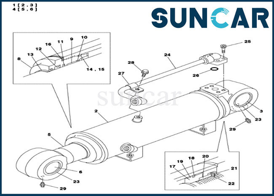 Beli LZ00457 Dozer Blade Cylinder Repair Sealing Kit Cocok dengan KASUS CX135SR Bagian Segel Mekanik online manufacture